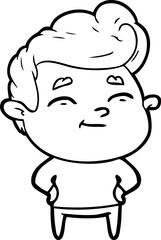 happy cartoon man