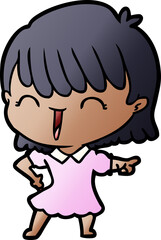 cartoon woman