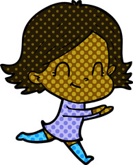 cartoon friendly girl