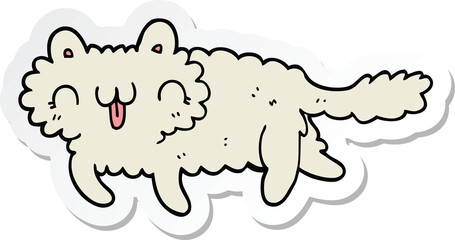 sticker of a cartoon cat