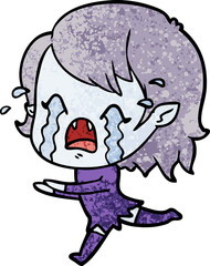 cartoon crying vampire girl