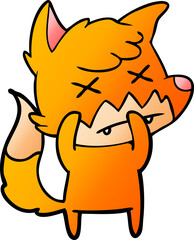 cartoon dead fox