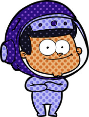 happy astronaut cartoon © lineartestpilot