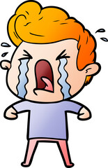 cartoon crying man