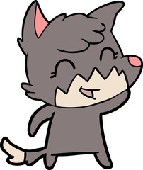 happy cartoon fox
