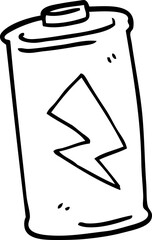 line drawing cartoon battery