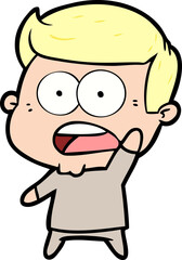 Obraz premium cartoon shocked man