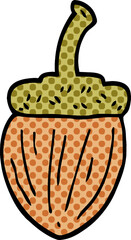 cartoon doodle acorn