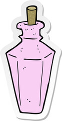 sticker of a cartoon perfume fragrance bottle