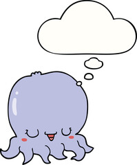 cartoon jellyfish with thought bubble