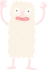 cartoon doodle yeti monster