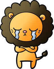crying cartoon lion