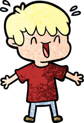 cartoon laughing boy