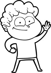 cartoon happy man