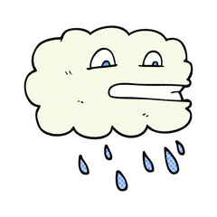 freehand drawn cartoon rain cloud