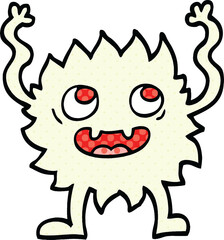 comic book style cartoon funny furry monster