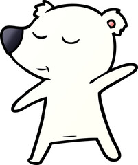 happy polar bear cartoon