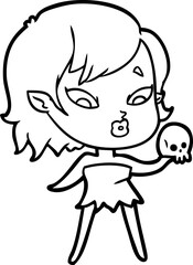 cute cartoon vampire girl