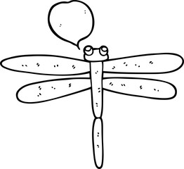 freehand drawn speech bubble cartoon bug