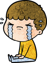 cartoon man crying