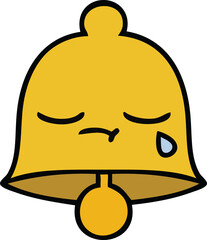 Fototapeta premium cute cartoon of a bell