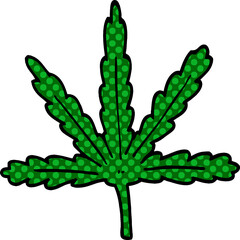 cartoon doodle marijuana leaf