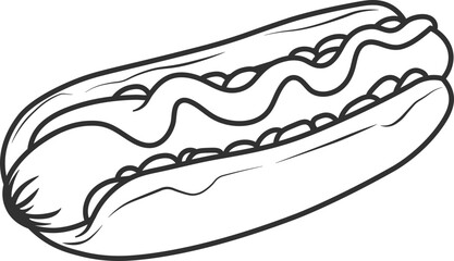 hot dog vector illustration