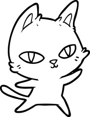 cartoon cat staring
