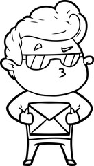 cartoon cool guy
