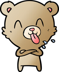 rude cartoon bear