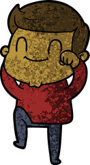cartoon friendly man