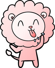 happy cartoon lion