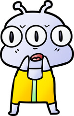 cartoon three eyed alien