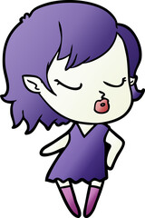 cute cartoon vampire girl