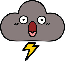 cute cartoon of a storm cloud