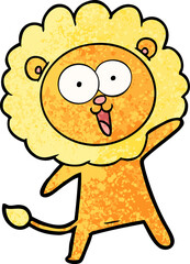 happy cartoon lion