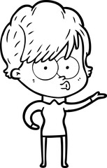 cartoon woman