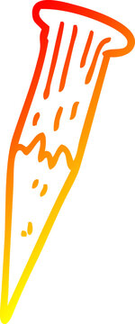 recommend clip art: warm gradient line drawing of a cartoon bloody vampire stake