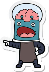 sticker of a cartoon robot