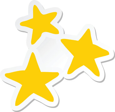 sticker of a cartoon star symbols