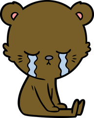 crying cartoon bear