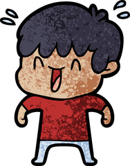 cartoon laughing boy