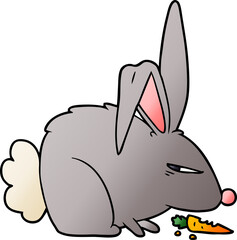 cartoon annoyed rabbit