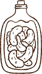 Pickled Gherkins Charcoal Drawing