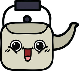 cute cartoon of a kettle