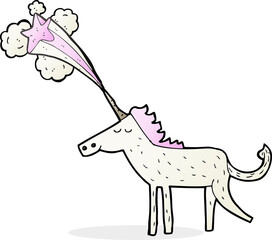 cartoon magical unicorn