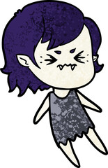 annoyed cartoon vampire girl