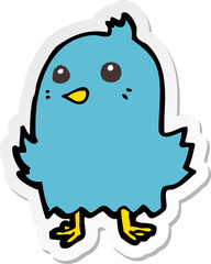 sticker of a cartoon bird