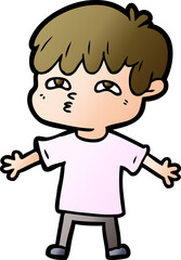 cartoon man confused