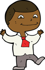 cartoon happy boy